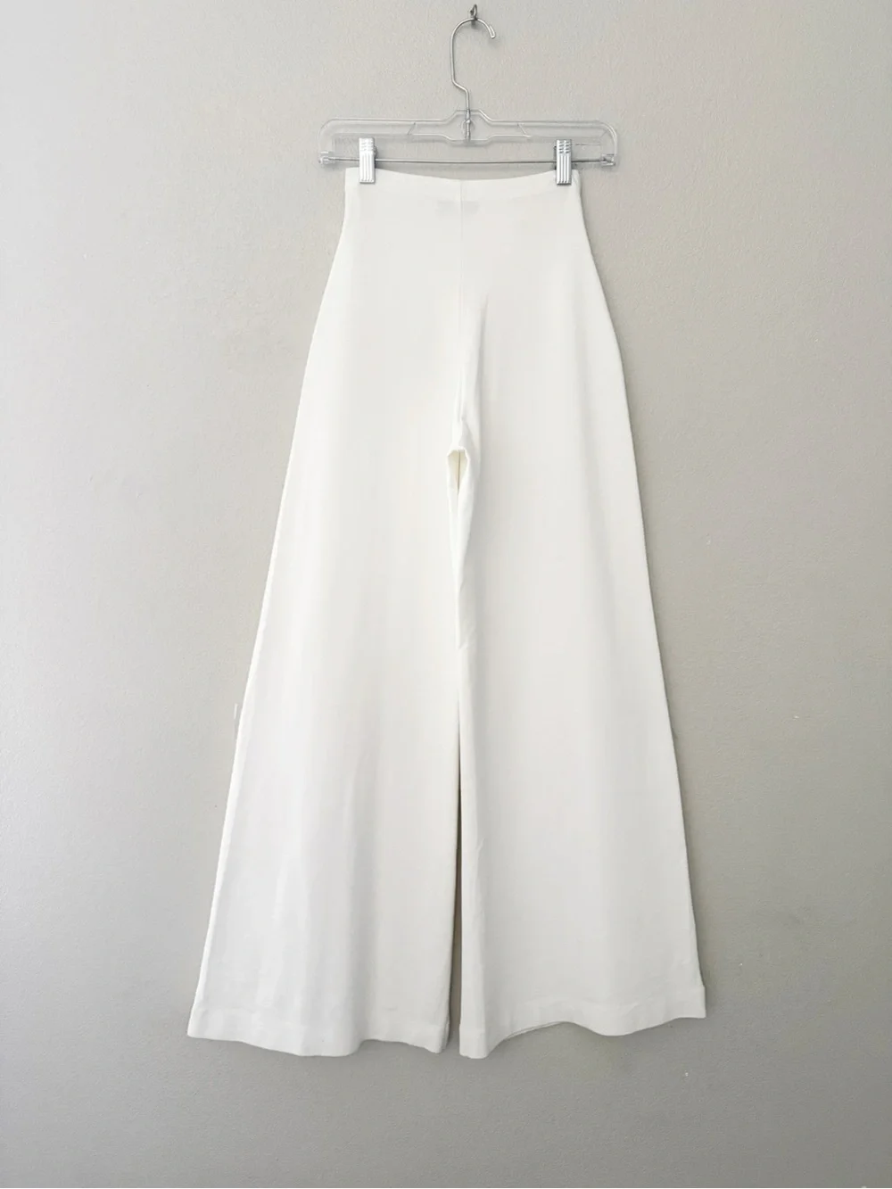 Ripley Rader Ponte Knit Wide Leg Pant XS Off White Pull On Stretch Minimalist - Picture 7 of 11